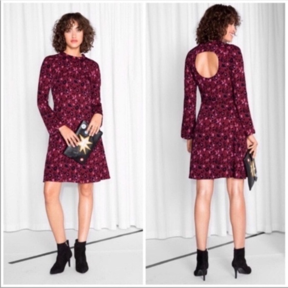 NWT & Other Stories keyhole leopard print dress